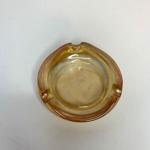Vintage Carnival Glass Marigold Ashtray 3” Diameter MCM